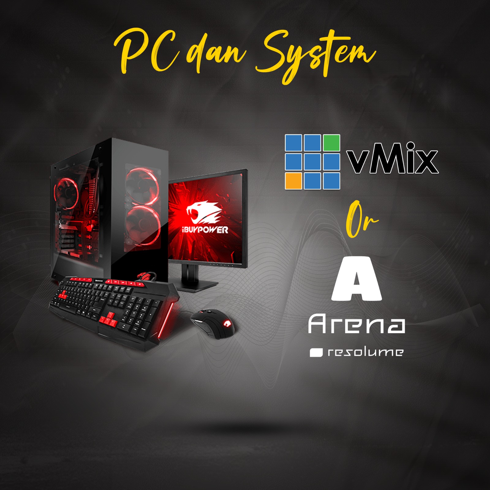 Sewa PC + Vmix/Resolume Jakarta - Krista Entertainment